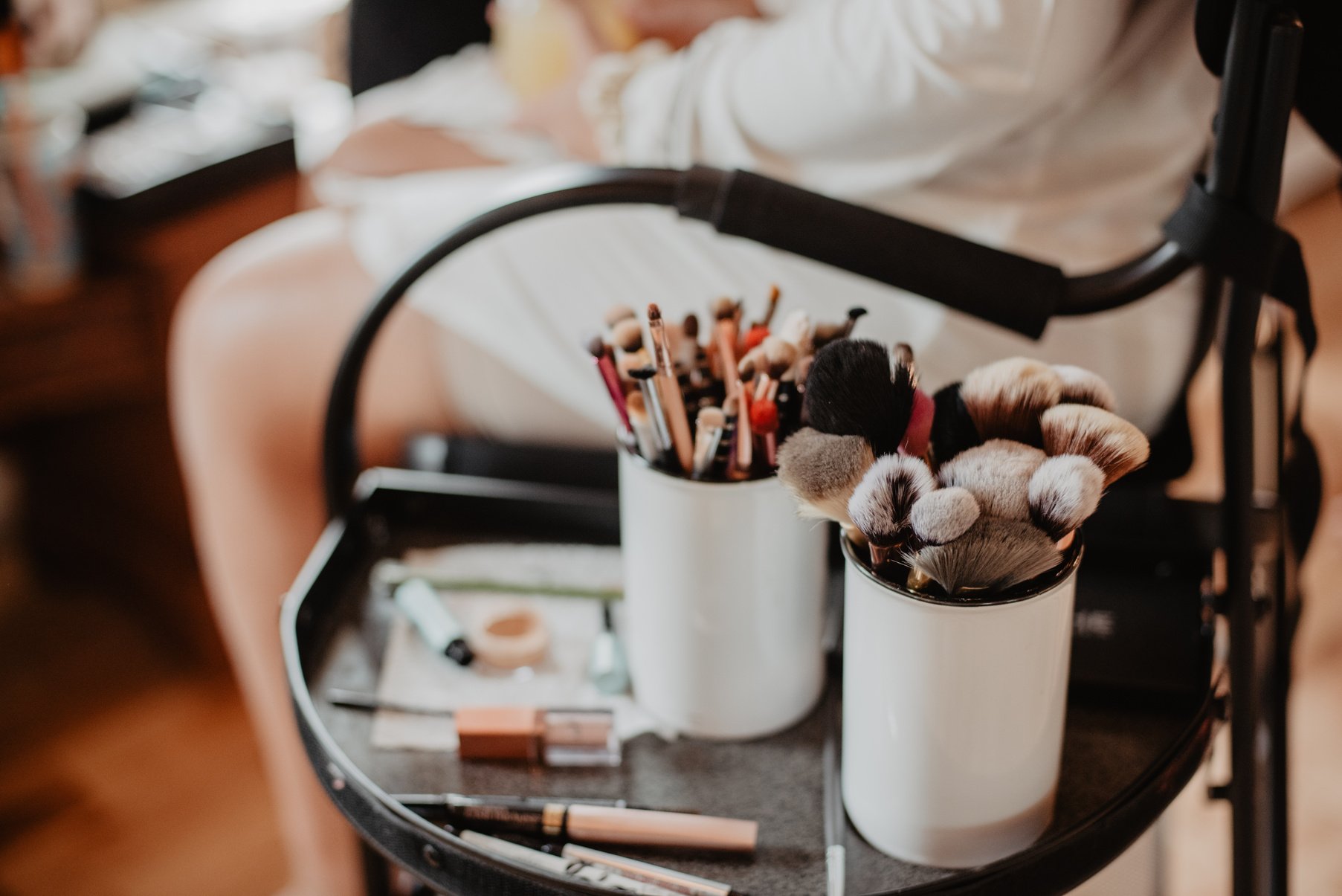 Shallow Focus Photo of Make-Up Brushes